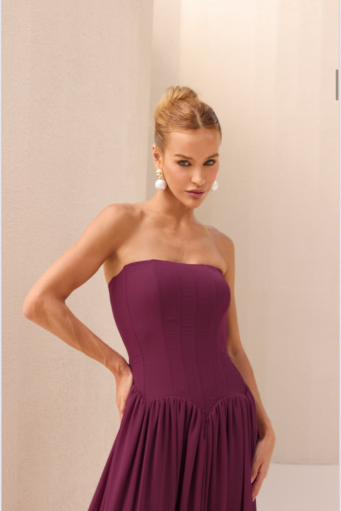 VESTIDO HELOÍSA BARBATANA T.Q.C. - AMORA