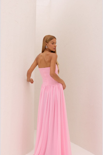 VESTIDO HELOÍSA BARBATANA T.Q.C. - ROSA CLARO