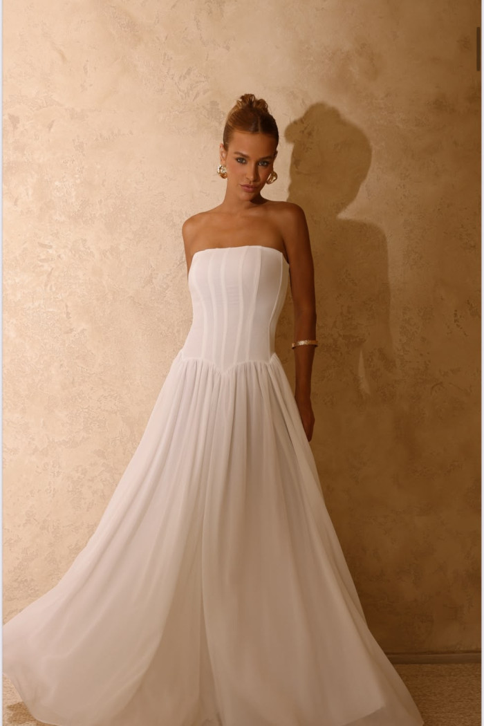 VESTIDO HELOÍSA BARBATANA T.Q.C. - BRANCO