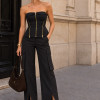 CONJUNTO CAROLINA CALÇA CARGO E CROPPED T.Q.C ALFAIATARIA - PRETO