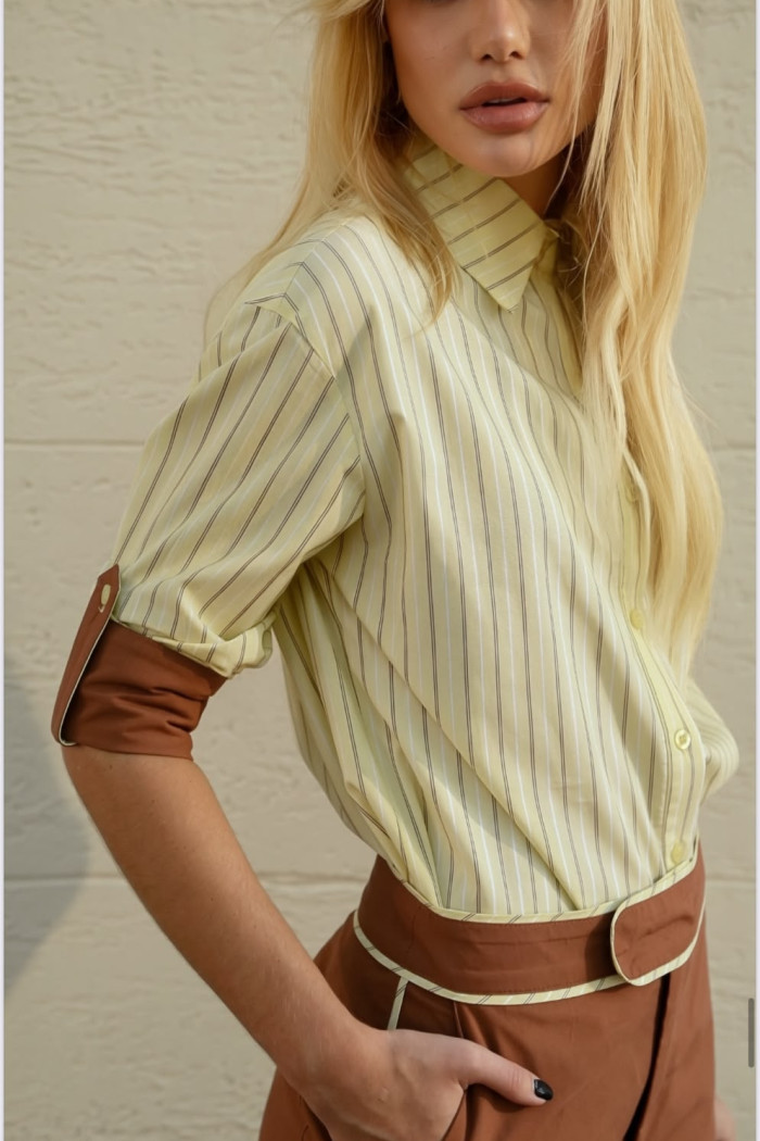 CAMISA HELLENA LISTRADA - CAMOMILA