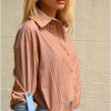 CAMISA HELLENA LISTRADA - CAMEL