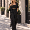 CALÇA JAMILLE CARGO BOLSOS PANTALONA - PRETO