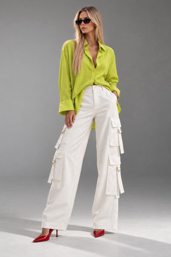 CALÇA JAMILLE CARGO BOLSOS PANTALONA - BRANCO