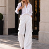 CALÇA JAMILLE CARGO BOLSOS PANTALONA - BRANCO