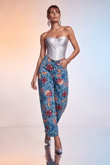 CORSET CHERZ ACETINADO CAPRI - PRATA