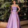 VESTIDO DE FESTA GLAMOROUS BUSTO PAETÊ ZIBELINE T.Q.C - LAVANDA