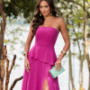 VESTIDO SOLANGE T.Q.C. CORSET PEPLUM - FÚCSIA