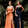 VESTIDO SOLANGE T.Q.C. CORSET PEPLUM - AZUL MARINHO