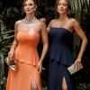 VESTIDO SOLANGE T.Q.C. CORSET PEPLUM - AZUL MARINHO