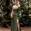 VESTIDO SOLANGE T.Q.C. CORSET PEPLUM - VERDE OLIVA