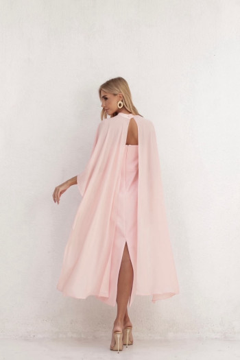 VESTIDO TAMIRES T.Q.C ALFAIATARIA COM CAPA CHIFFON - ROSE