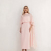 VESTIDO TAMIRES T.Q.C ALFAIATARIA COM CAPA CHIFFON - ROSE