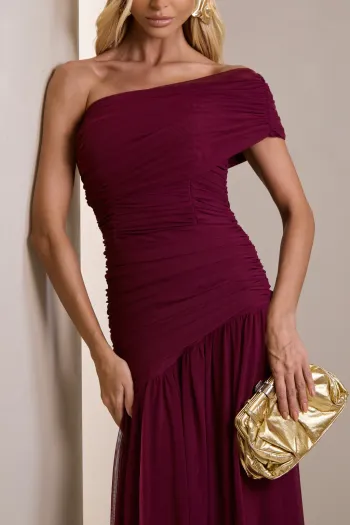 VESTIDO DE FESTA ALICE MICROTULE COM CAPA - UVA
