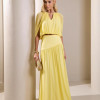 CONJUNTO LISBOA BLUSA E SAIA TULE - AMARELO