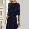 CONJUNTO LISBOA BLUSA E SAIA TULE - AZUL MARINHO
