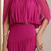 CONJUNTO LISBOA BLUSA E SAIA TULE - FÚCSIA