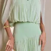 CONJUNTO LISBOA BLUSA E SAIA TULE - VERDE MENTA