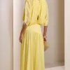 CONJUNTO LISBOA BLUSA E SAIA TULE - AMARELO