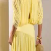 CONJUNTO LISBOA BLUSA E SAIA TULE - AMARELO