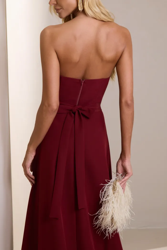 VESTIDO DUBLIN T.Q.C. BUSTO BARBATANA - VINHO