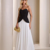 CONJUNTO GIULIANA BLUSA ALÇA E SAIA CHIFFON - PRETO