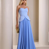CONJUNTO GIULIANA BLUSA ALÇA E SAIA CHIFFON - AZUL SERENITY