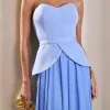 CONJUNTO GIULIANA BLUSA ALÇA E SAIA CHIFFON - AZUL SERENITY