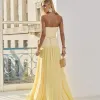 CONJUNTO GIULIANA BLUSA ALÇA E SAIA CHIFFON - AMARELO