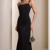 [PRÉ-VENDA] VESTIDO DE FESTA JOANE CREPE ALFAIATARIA COM CAPA - PRETO