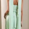 [PRÉ-VENDA] VESTIDO DE FESTA MAITÊ SAIA PLISSADA CHOKER - VERDE MENTA