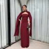VESTIDO MARLENE COM CAPA DRAPEADO CINTURA - VINHO