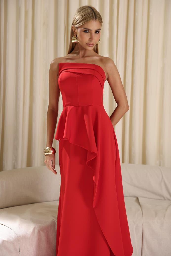 VESTIDO SEUL TOMARA QUE CAIA - VERMELHO