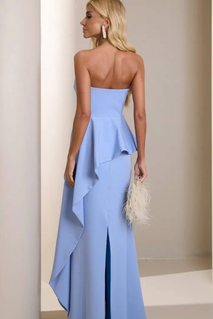 VESTIDO SEUL TOMARA QUE CAIA - AZUL SERENITY