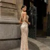 VESTIDO DE FESTA ASHLEY BORDADO PAETÊ - ROSE GOLD