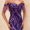 VESTIDO DE FESTA EMILLY OMBRO A OMBRO PAETÊ - ROXO