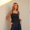 BLUSA VANESSA BARRA PIPOCA - PRETO