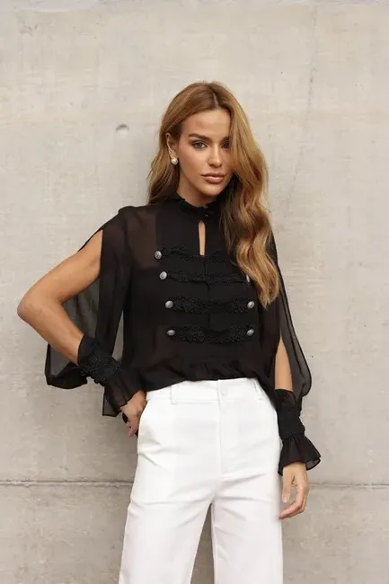 BLUSA SAFIRA NAPOLEÃO - PRETO