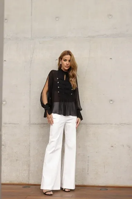 BLUSA SAFIRA NAPOLEÃO - PRETO