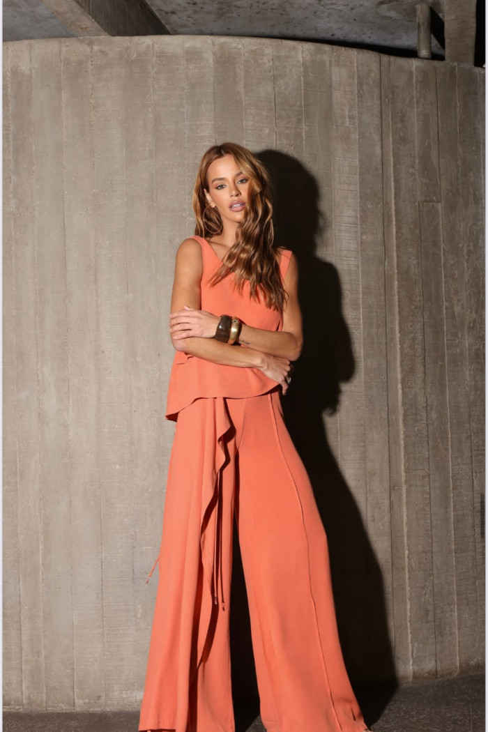CONJUNTO MELISSA PANTALONA ENVELOPE - PAPAYA