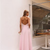 VESTIDO LONGUETE BOTÕES FRENTE ÚNICA COM GOLA - ROSA