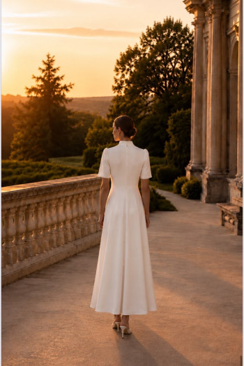 VESTIDO MANU LONGUETE BOTÕES - OFF WHITE