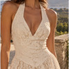 VESTIDO ANA FLÁVIA FRENTE ÚNICA - CREME