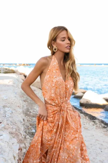 VESTIDO PALOMA ESTAMPADO - LARANJA