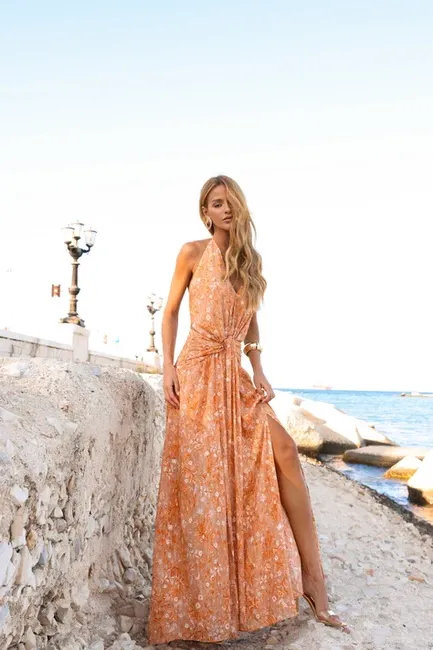 VESTIDO PALOMA ESTAMPADO - LARANJA