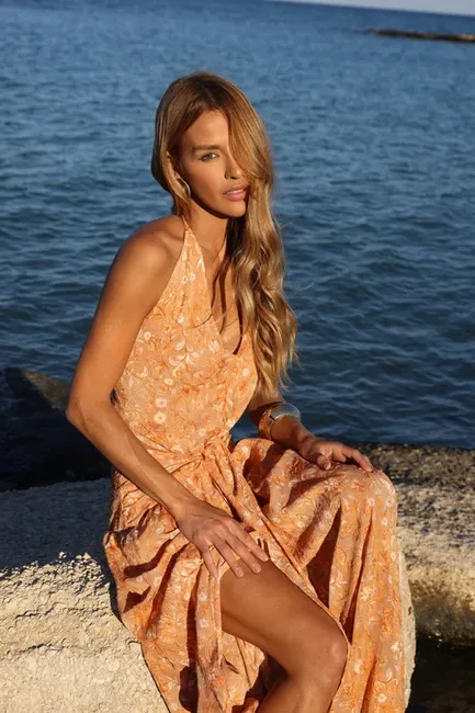 VESTIDO PALOMA ESTAMPADO - LARANJA