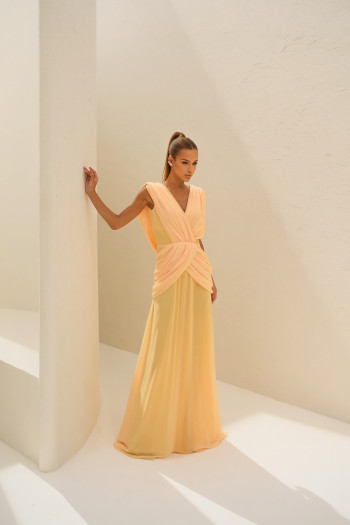 VESTIDO NADINE LONGO CAPA - CAMOMILA