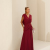 VESTIDO NADINE LONGO CAPA - MARSALA