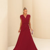 VESTIDO NADINE LONGO CAPA - MARSALA