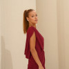 VESTIDO NADINE LONGO CAPA - MARSALA